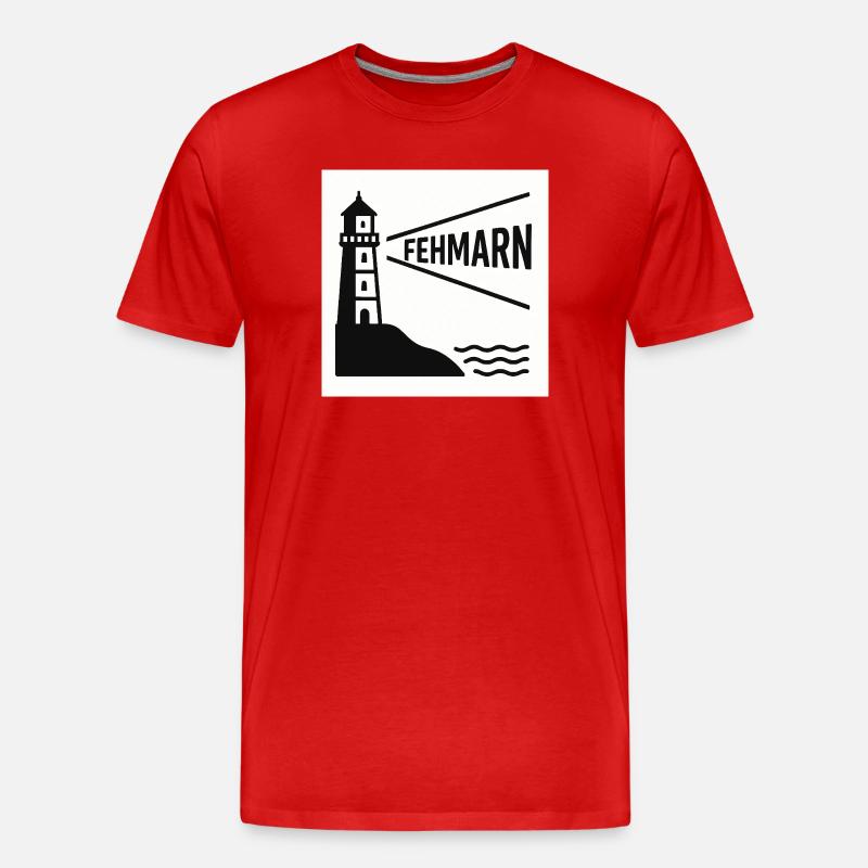 Fehmarn - Männer Premium Bio T-Shirt - Rot