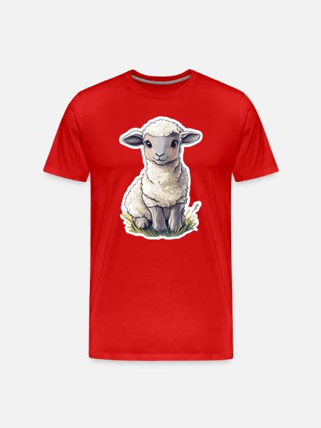 Sheep - Men's Premium Organic T-Shirt - red