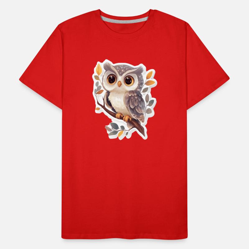 Eule Männer Premium Bio T-Shirt