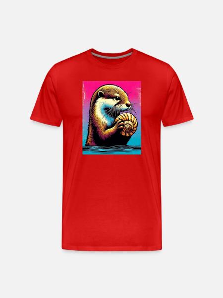 loutre - T-shirt bio Premium Homme - rouge