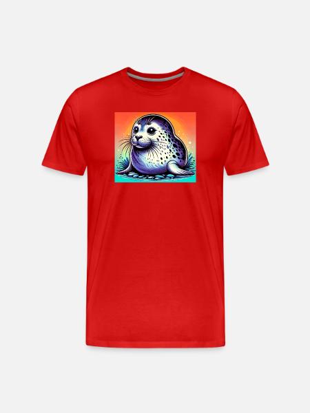 Phoque - T-shirt bio Premium Homme - rouge