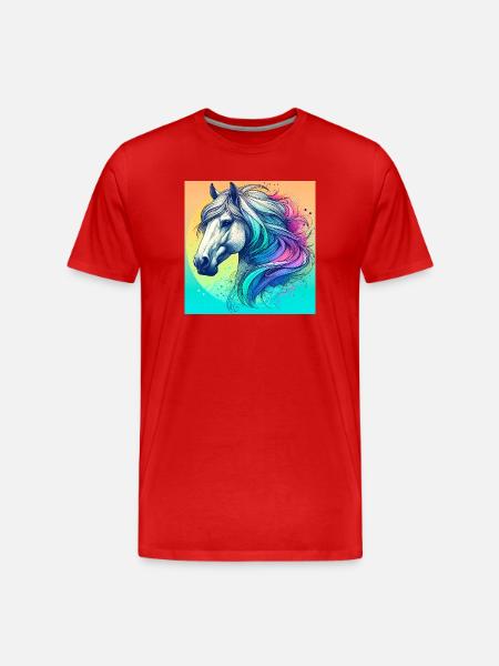 cheval - T-shirt bio Premium Homme - rouge