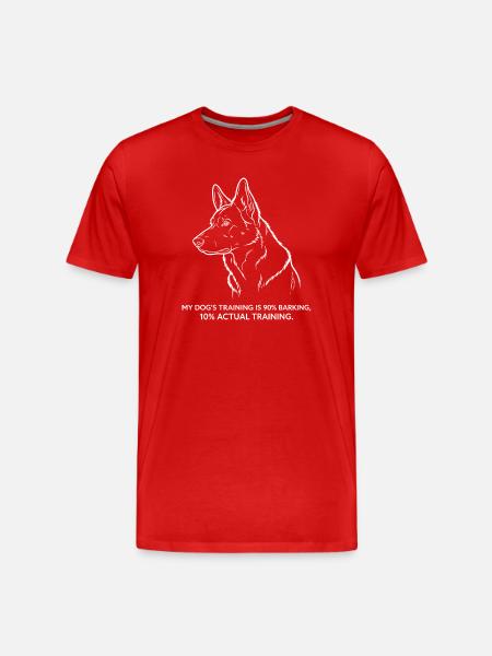 Barking instead of obeying - Men's Premium Organic T-Shirt - red