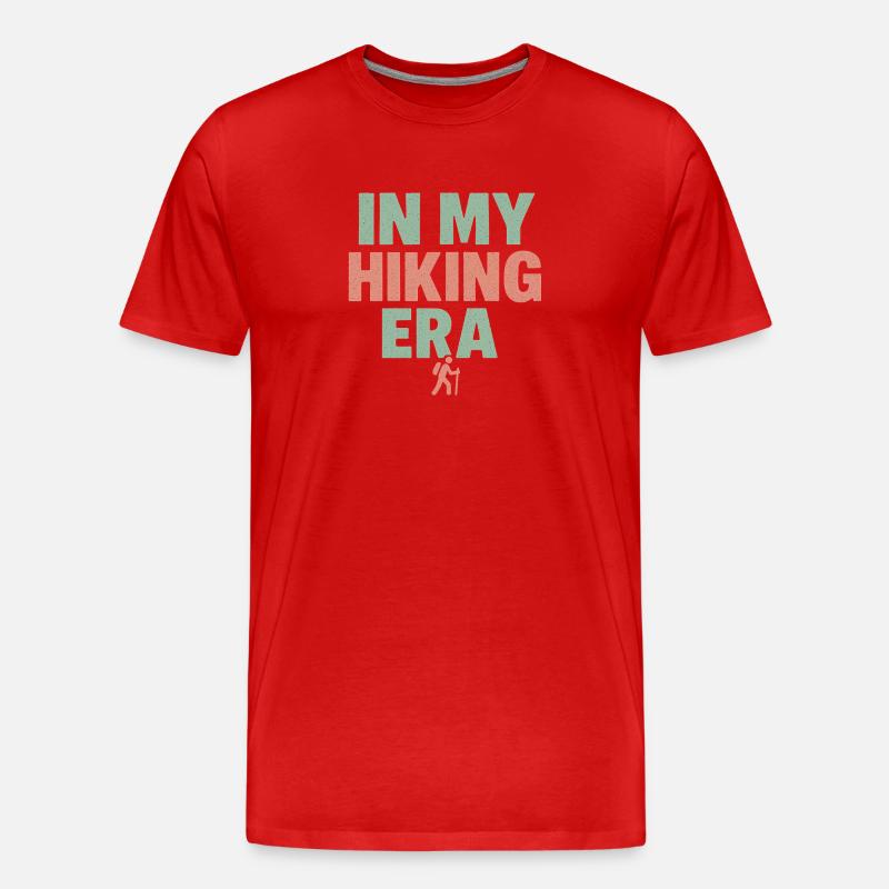 Abenteuer im Hiking Era - Männer Premium Bio T-Shirt - Rot