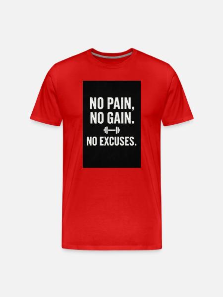 Motivational Saying Fitness Workout - Men's Premium Organic T-Shirt - red