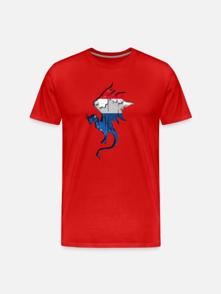 Drapeau des Pays-Bas - Pays-Bas - Silhouette de - T-shirt bio Premium Homme - rouge