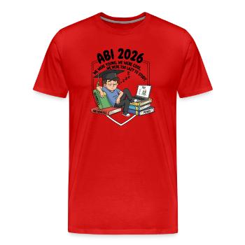 ABI 2026 - T-shirt bio Premium Homme - rouge - Devant - Damien (186cm)