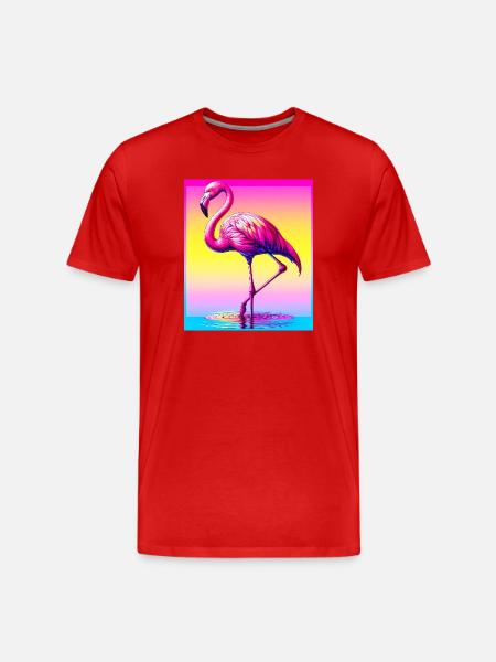 flamingo - Men's Premium Organic T-Shirt - red