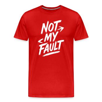 Bold Personal Responsibility Quote - Men's Premium Organic T-Shirt - red - Front - Damien (186cm)