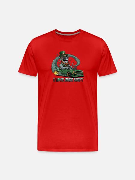 Saint-Patrick Cascade Drifting Design - T-shirt bio Premium Homme - rouge