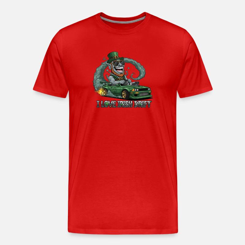 Saint-Patrick Cascade Drifting Design - T-shirt bio Premium Homme - rouge