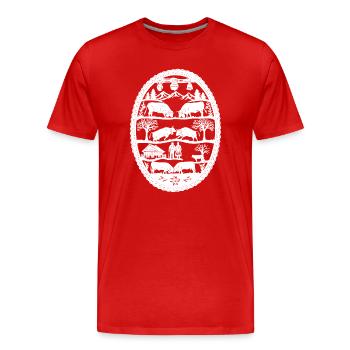 Eringer_1_white - T-shirt bio Premium Homme - rouge - Devant - Damien (186cm)