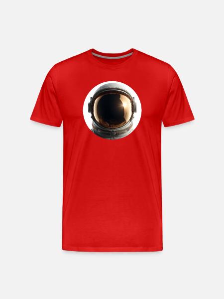 Astronaut helmet in sunlight - Men's Premium Organic T-Shirt - red