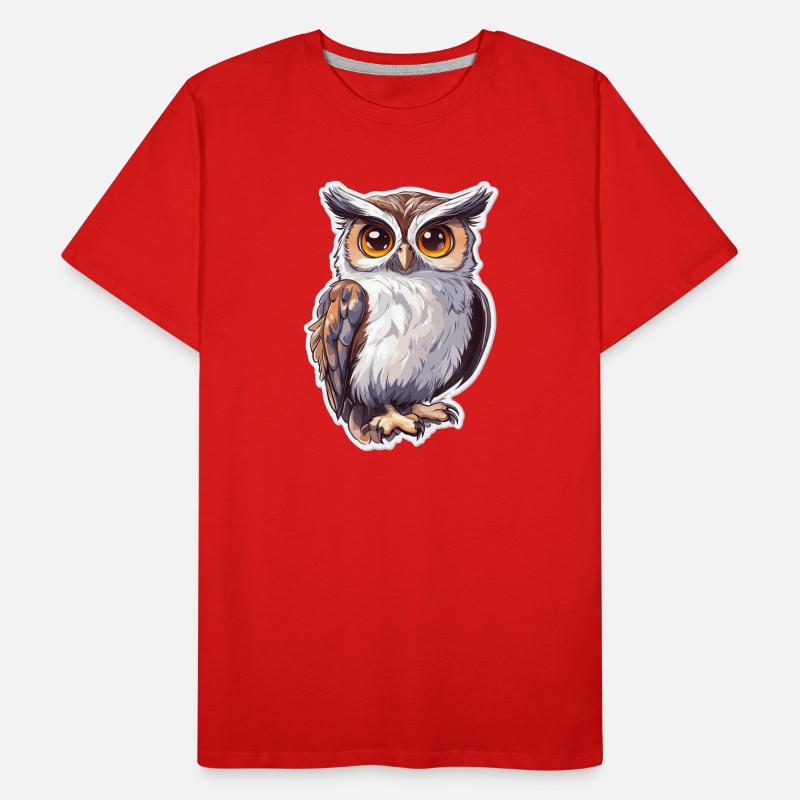Eule Männer Premium Bio T-Shirt