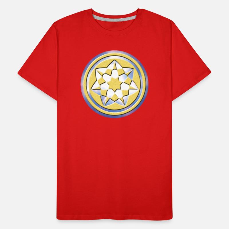 Geometric Crop Circle Pattern Men's Premium Organic T-Shirt