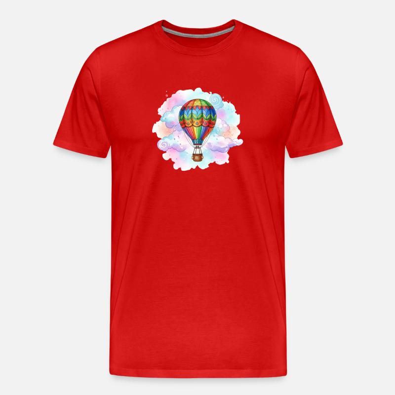 Ballon - Männer Premium Bio T-Shirt - Rot