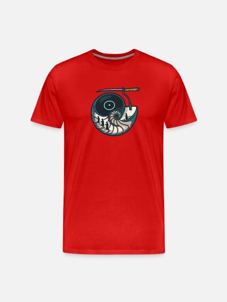 Nautilus Groove – Stairway to Light - Men's Premium Organic T-Shirt - red