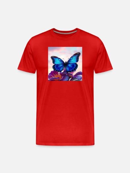 Butterfly - Men's Premium Organic T-Shirt - red