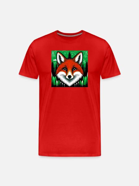 Fuchs - Männer Premium Bio T-Shirt - Rot