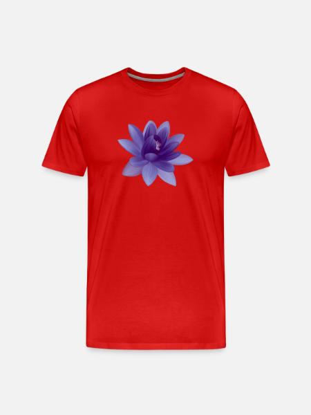 Blumen-Illustration - Männer Premium Bio T-Shirt - Rot