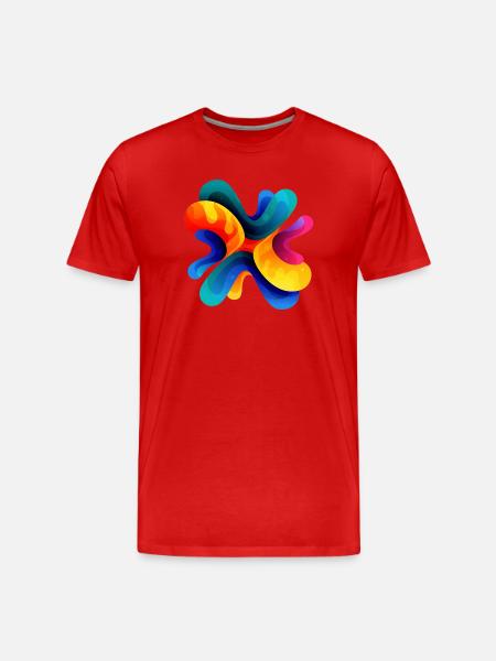 Pattern - Men's Premium Organic T-Shirt - red