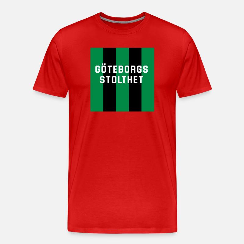 Göteborg Pride Text Design - Männer Premium Bio T-Shirt - Rot