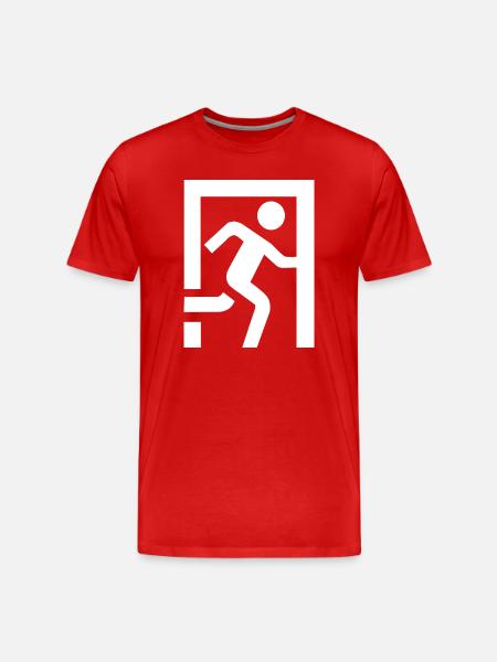 119700810_174724670_eksit - Men's Premium Organic T-Shirt - red
