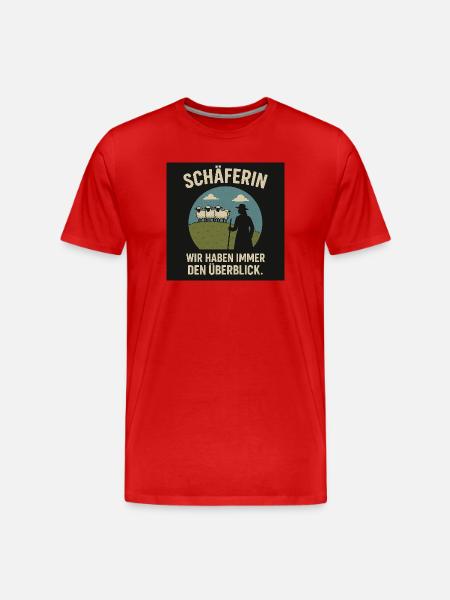 Schäferin Überblick - Männer Premium Bio T-Shirt - Rot