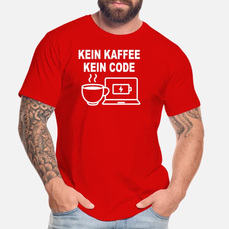 Kein Kaffee Kein Code – Funny Programmer Design Männer Premium Bio T-Shirt