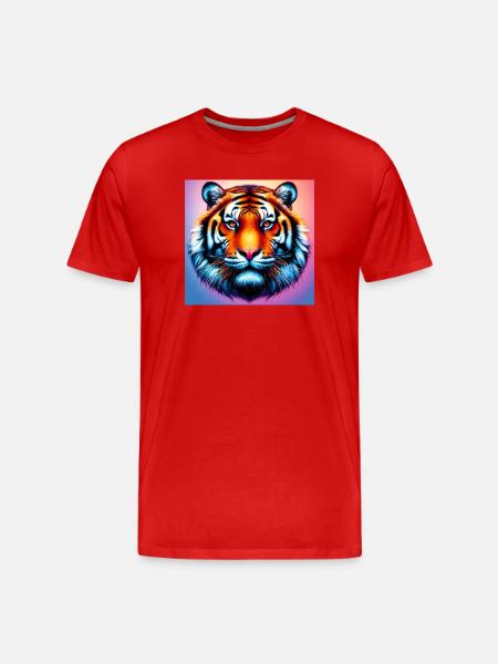 tiger - Men's Premium Organic T-Shirt - red