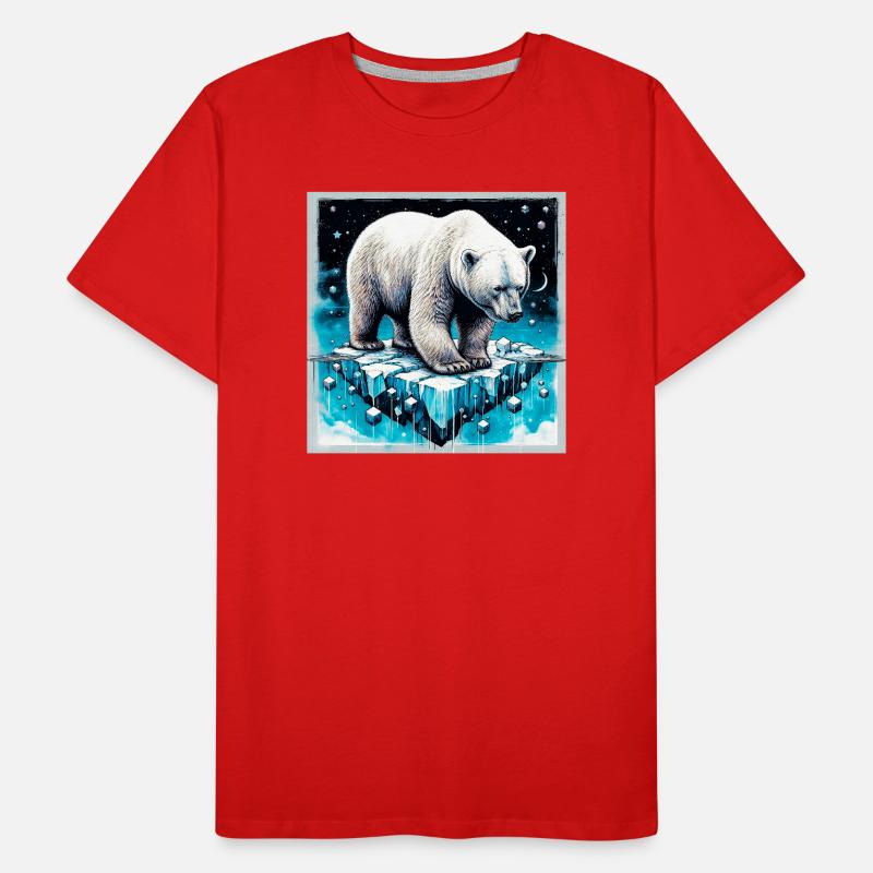 ours blanc T-shirt bio Premium Homme