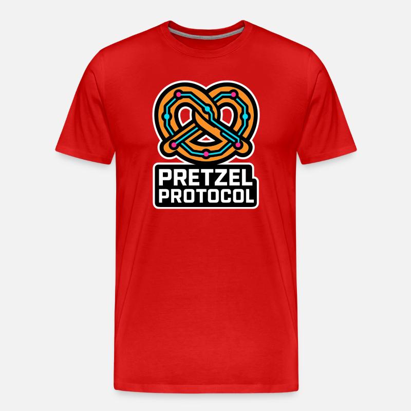 Pretzel Protocol - Männer Premium Bio T-Shirt - Rot