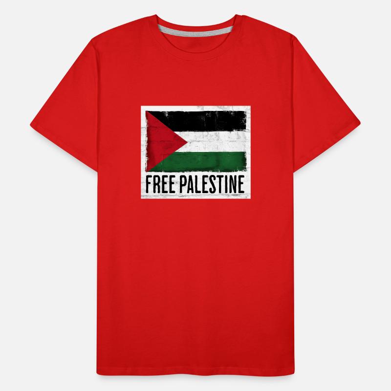 Conception du drapeau de la liberté pour la Palestine T-shirt bio Premium Homme