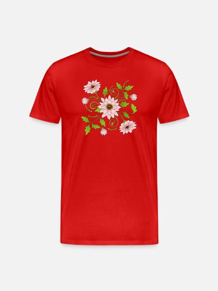 Fleur - T-shirt bio Premium Homme - rouge
