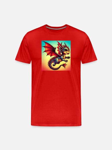 dragon - Men's Premium Organic T-Shirt - red