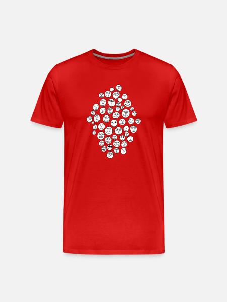 50 Faces - Men's Premium Organic T-Shirt - red