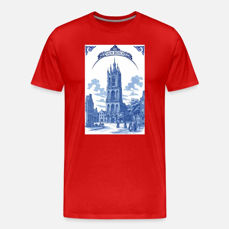St. John's Cathedral 's Hertogenbosch - Männer Premium Bio T-Shirt - Rot