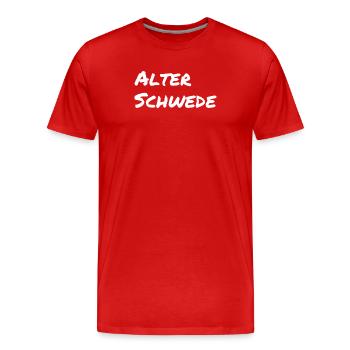 Vieux Suédois - Lustiger Spruch - Drôle - T-shirt bio Premium Homme - rouge - Devant - Damien (186cm)