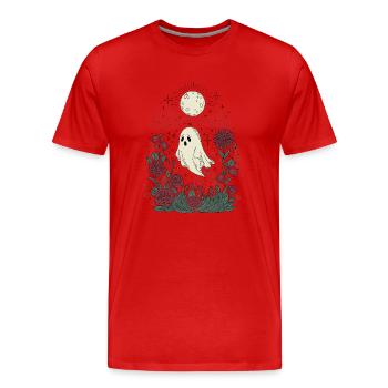 Duch i kwiaty pod księżycem - T-shirt bio Premium Homme - rouge - Devant - Damien (186cm)