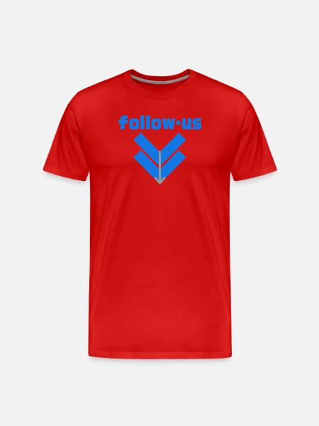 Follow us - Männer Premium Bio T-Shirt - Rot