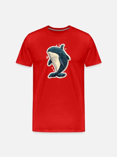 baleine - T-shirt bio Premium Homme - rouge