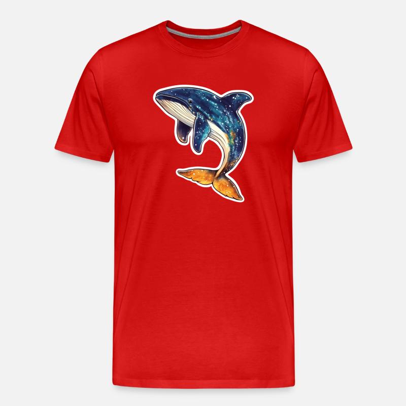 Wal - Männer Premium Bio T-Shirt - Rot