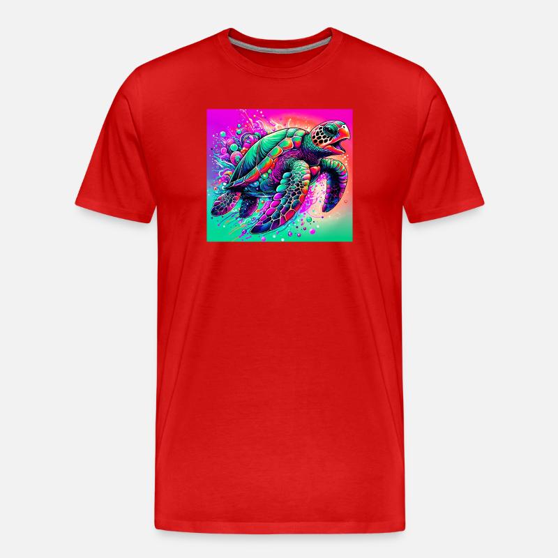 Schildkröte - Männer Premium Bio T-Shirt - Rot