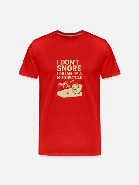 Motorcycles snoring - Men's Premium Organic T-Shirt - red