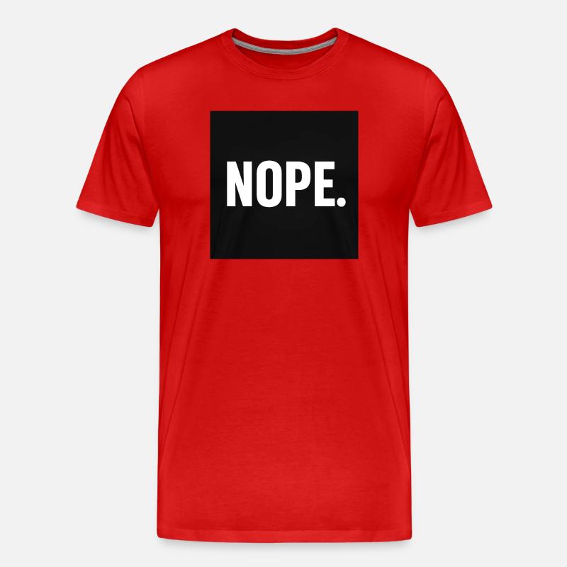 Minimalist NOPE Statement Design - Männer Premium Bio T-Shirt - Rot