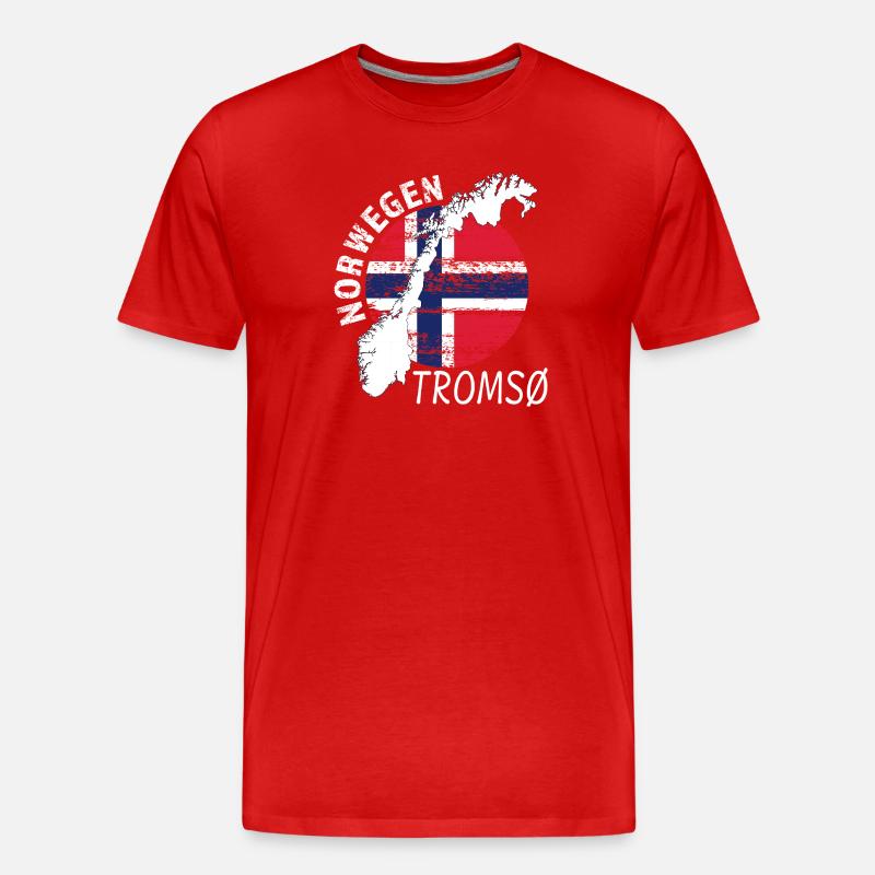 TROMSØ - Männer Premium Bio T-Shirt - Rot