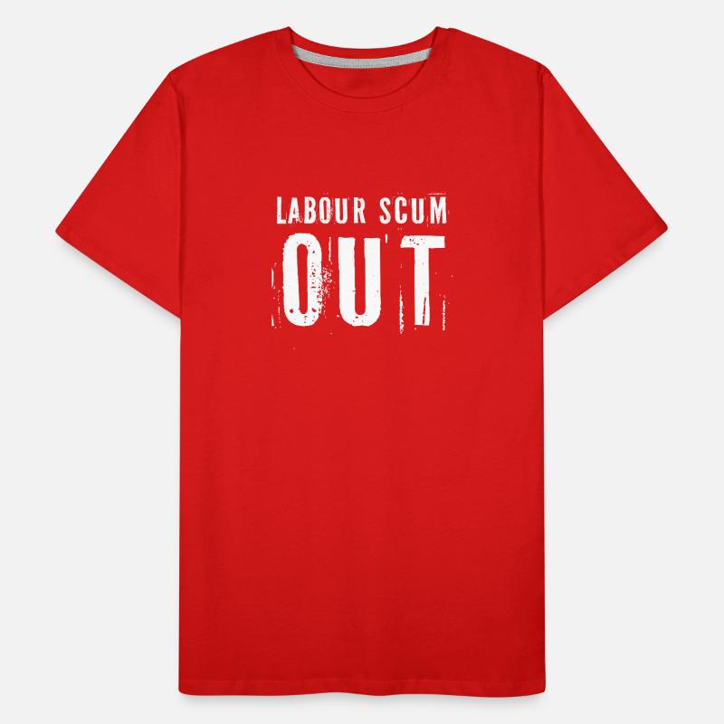 Labour Scum Out Protest Design Men's Premium Organic T-Shirt