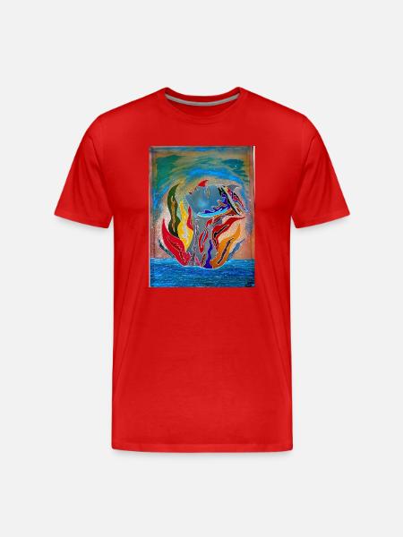 Bunter maritimer Traum - Männer Premium Bio T-Shirt - Rot