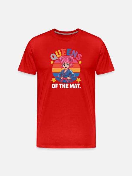 Queen of Jiu Jitsu - Men's Premium Organic T-Shirt - red