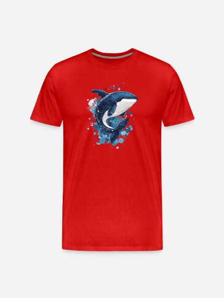 baleine - T-shirt bio Premium Homme - rouge